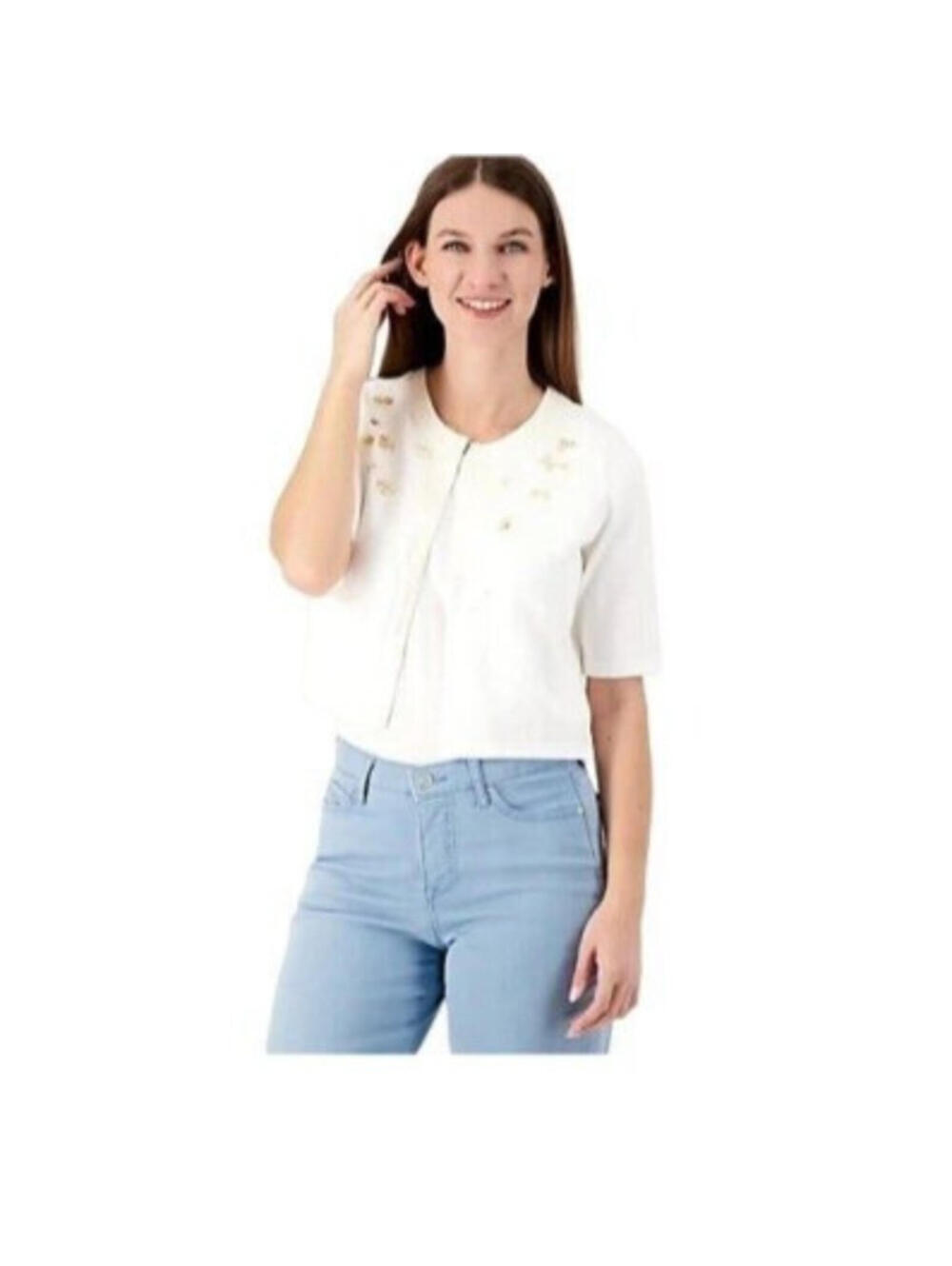 Isaac Mizrahi Live Always Isaac Embellished Sweater